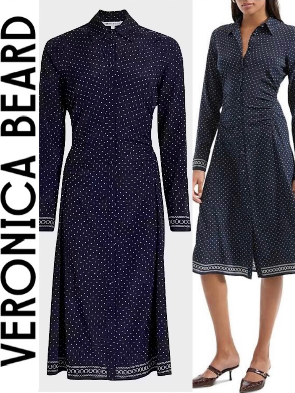 Veronica Beard Lex Polka Dot Dress
